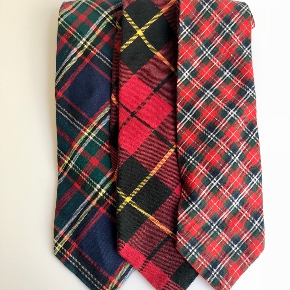 Lot of 3 men’s vintage plaid Gap & Rooster ties